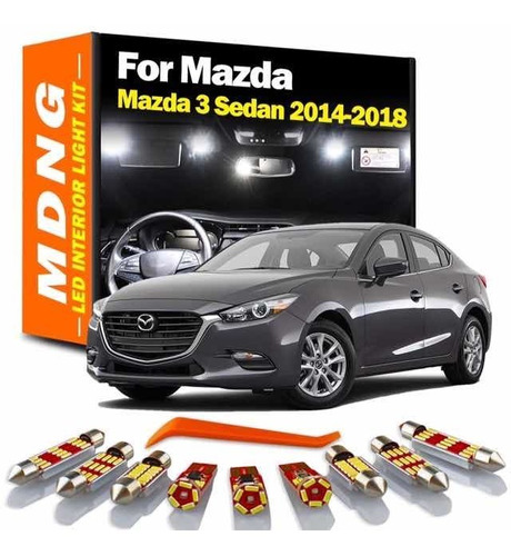Kit Iluminación Interior Led Premium Mazda 3 Sedan 2014 2018