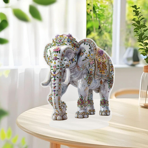 2d Flat Elephant Acrílico Sign Adttop Tabla De Arte Centro