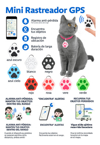 Rastreador Localizador Bluetooth En Forma De Huella Blanco Blanco