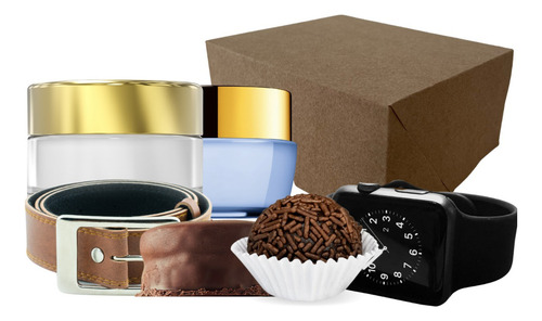 Kit 20 Caixinhas Papel Kraft 14,5x12x6,5cm Presente Convites
