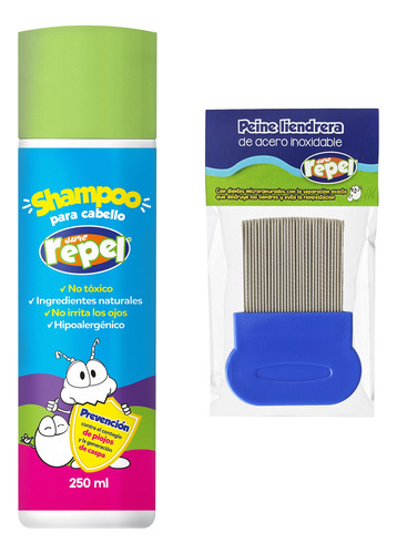Shampoo Antipiojos Sure Repel Árbol De Té Pack2 Con 2 Peines