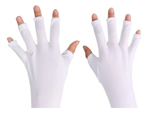 Guantes  Manicuria Protectores Rayos Uv Uñas Esculpidas Par