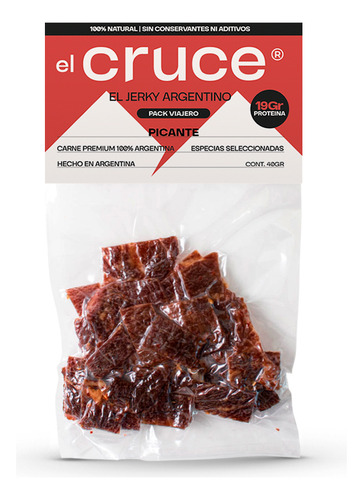 Charqui - Jerky Picante El Cruce Pack Viajero 40g