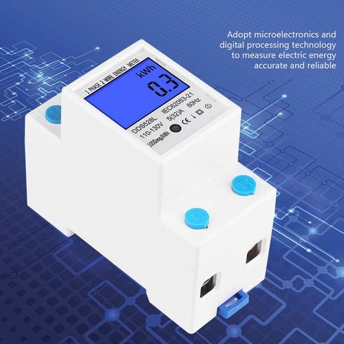 Medidor De Energía Dds528l Lcd Retroiluminación Din 5 32a