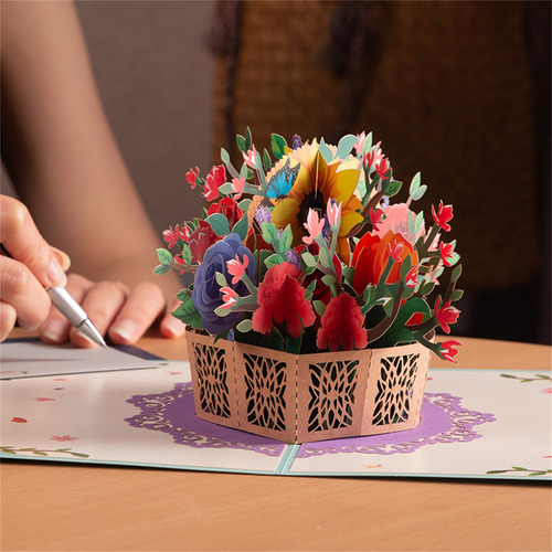 Tarjeta De Felicitación Tridimensional 3d Para Madre K Creat
