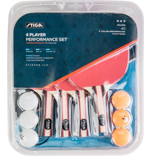 Set Mesa Tenis 4 Jugadores Tabla Pelotas Stiga Xtrm P