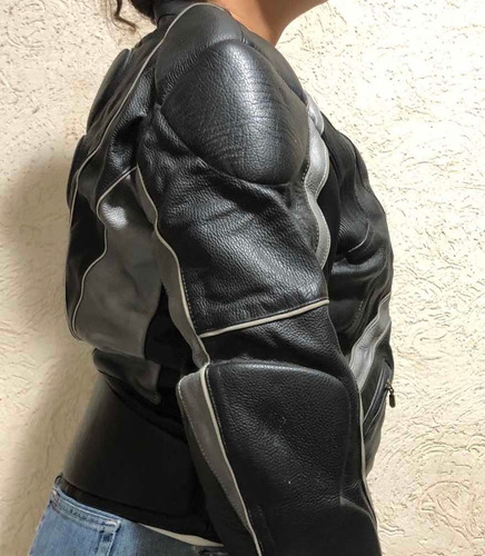 Chamarra Con Protección Biker 100% Piel Guerrero Biker (Usado)