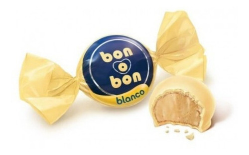 Imagen 2 de 2 de Chocolate Bon O Bon- Blanco- 15gr Caja 30 Un.