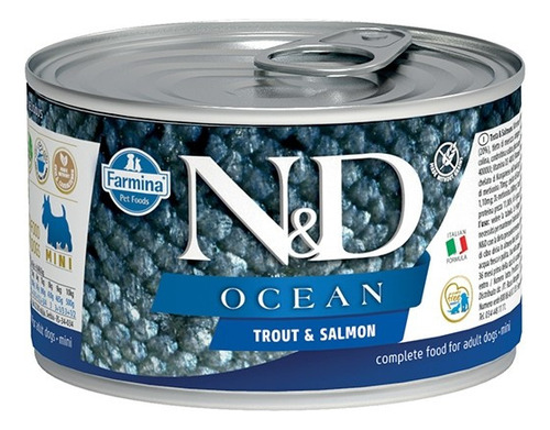 N&d Ocean Perro Trout & Salmon 140 Gr (vcto 06-2024)