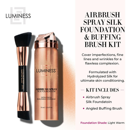 Luminess Silk Airbrush Spray Foundation & Buffing Brush Kit
