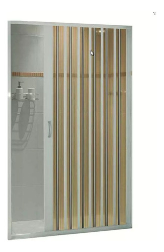 Mampara Plegable Baño Pvc Beige 1,30 X 1.85