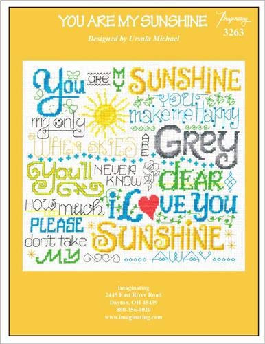 Cuadro Punto Cruz Diseño Texto Ingl  You Are My Sunshine 