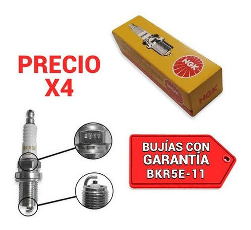 Bujía Ngk  Dodge Ram 3500 V8 5.2 5.9 Mpi 96-98