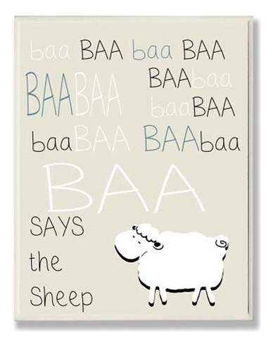 The Kids Room By Stupell Baa Baa Sheep Silouhette En La Plac