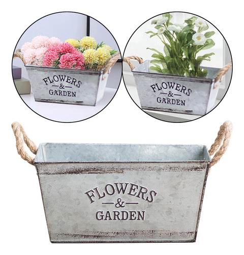 Plantas De Hierro Cubo De Flores Maceta Maceta Con Asa