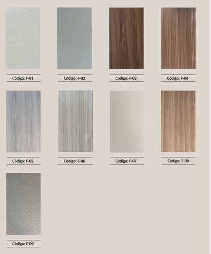 Pi Wall Panel Pvc Liso Beige Gris Marrón Madera 60x280x9