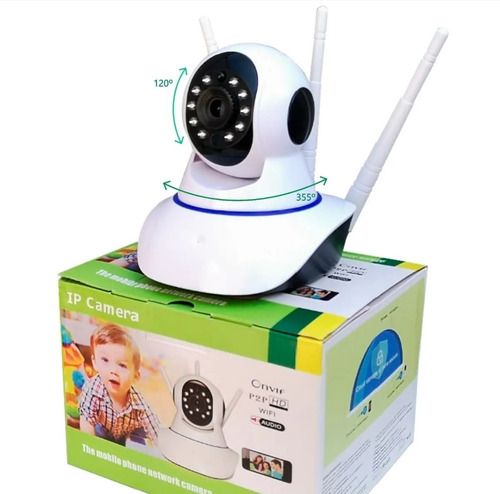 Imagem 1 de 3 de Câmera De Segurança Ip 3 Antenas Wifi Sistema Yoosee/yyp2p