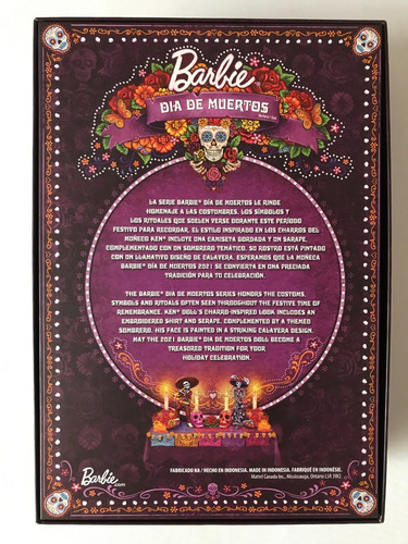 Ken Catrin Dia De Muertos Mattel 2021 Day Of The Dead Barbie (Usado)