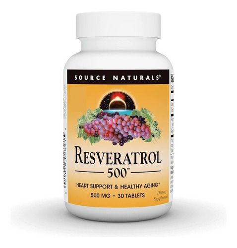 Resveratrol 500mg 30 Tabletas - Un - Unidad A $5463