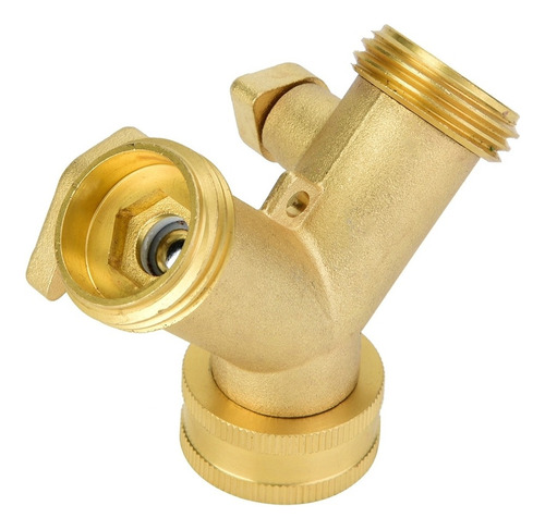 3/4 Doble Salida Latón Válvula De Bola Conector De Manguera