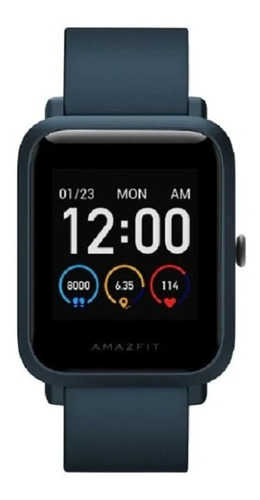 Smartwatch Amazfit Basic Bip S Lite 1.28" caixa de  policarbonato  oxford blue, pulseira  oxford blue A1823