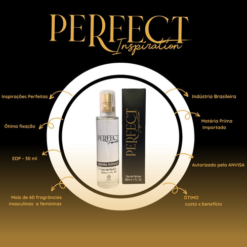 Perfume, Contratipo, Perfect Inspiration 30 - Inspiração Light B. Masculino - 30ml- Ótima Fixação