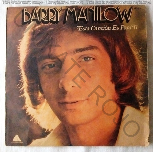Vinilo Disco Esta Canción Es Para Ti Barry Manilow - Usado