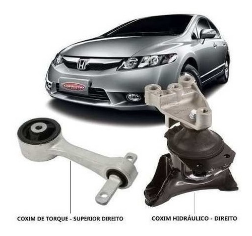 Coxins Motor Honda New Civic 1.8 Direito / Superior Torque