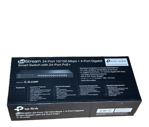 Switch Tp-link Fast Ethernet Jetstream Tl-sl2428p 24-port