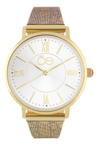 Reloj Análogo Para Mujer Cloe Extensible Acero Inoxidable Color del fondo Dorado
