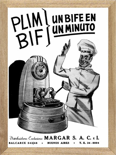 Quincho Plim Bif Bife , Publicidad, Cuadro, Afiche      L625