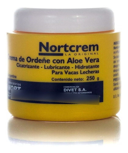 Crema De Ordeñe Con Aloe Vera Nortcrem X 250 Gr X 3 Unidades