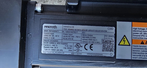 Rexroth Indradrive Mi Ksm02.1b-041c-42n-m1-hp0-et-sd-d7-esfw (Usado)
