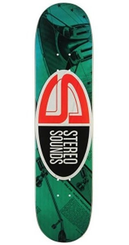 Tabla De Skate Stereo Paper Oval Turquoise 8.0