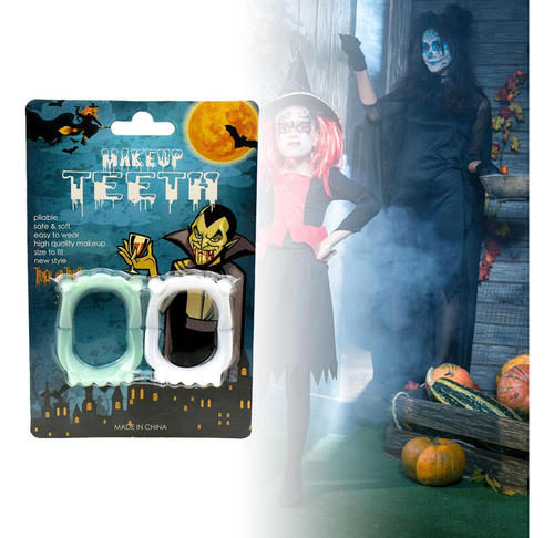 2 Colmillos Luminosos De Halloween Accesorios De Halloween