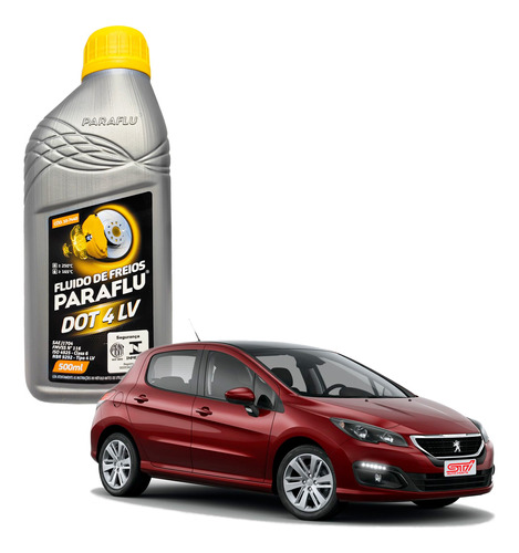 Fluido Óleo De Freio Paraflu Dot 4lv 500ml Peugeot 308