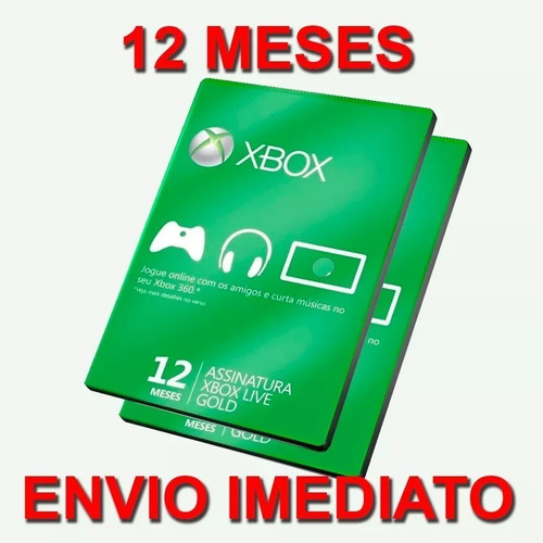 Xbox Live Gold 12 Meses Codigo (brasil) Region Entr Inmediat