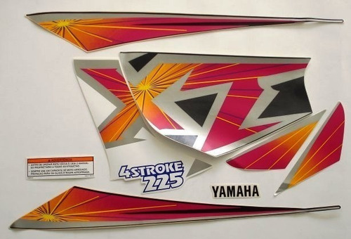 Kit Adesivo Jogo Faixas Yamaha Xt 225 1998 Cinza