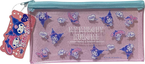 Sanrio Mi Melodía ?? Kuromi Flat Vinyl Glitter Pouch 2...