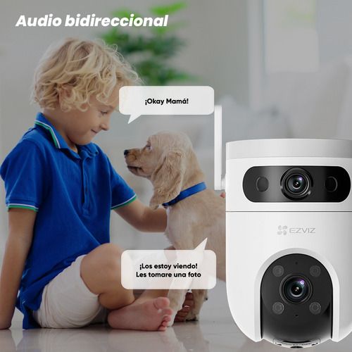 Ezviz Kit De Videovigilancia Cronos Cámara Cs-h9c-plus-256 + Micro Sd 256gb Pt Doble Lente 10 Mp H9c Detección Humana Y Vehículo Visión Nocturna A Color Sirena Y Luz Estroboscópica Audio Bidireccional