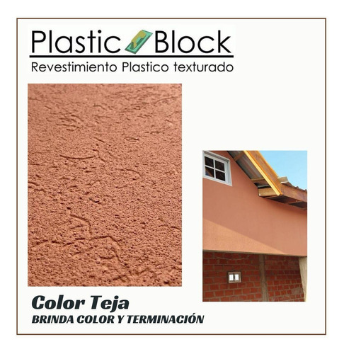 Revestimiento Texturado 30kg Plastic Block Para Rodillo Teja