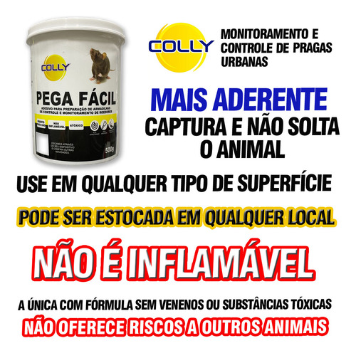 Cola Pega Rato 500gr Captura Roedores + Espátula E Placa