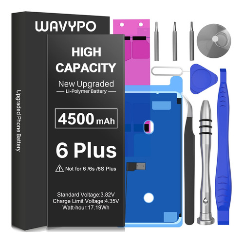 Wavypo Batera Para iPhone 6 Plus, 4500 Mah De Alta Capacidad
