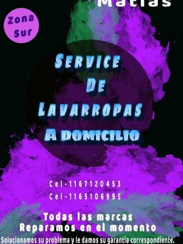 Imagen 1 de 1 de Servicio De Lavarropas Aires Acondicionado