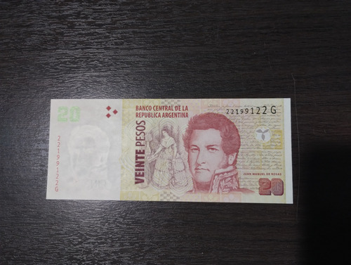 Capicua Billete $20 Segundo Diseño Sin Circular (Usado)