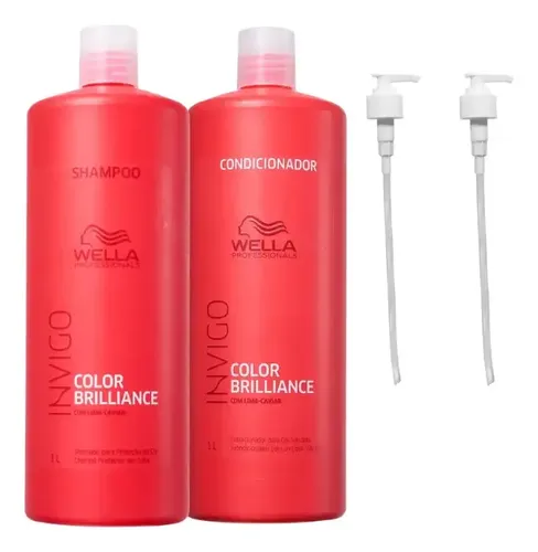 Kit Wella Invigo Color Brilliance Shampoo 1lt + Cond 1lt