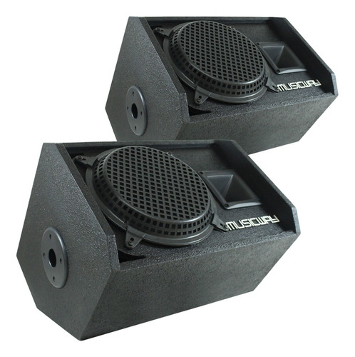 Kit 2 Caixas Acústica Music Way 500w Rms Passiva Retorno