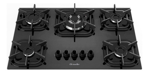 Fogão Cooktop Tripla Chama Mueller 5 Bocas G5 Preto Bivolt