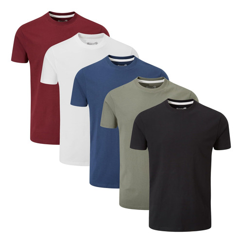 Charles Wilson - Pack De 5 Playeras Con Cuello Redondo Para