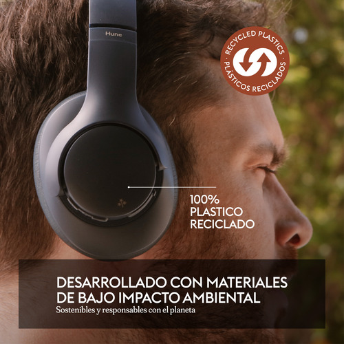Auriculares Bluetooth Vincha Hune Flora Over Ear Inalámbrico Azul